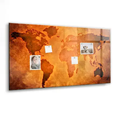 Magnet board Large world map