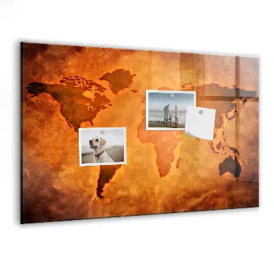 Magnet board Large world map