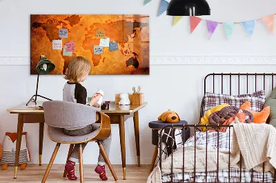 Magnet board Large world map