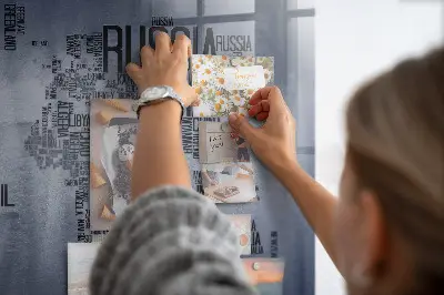 Magnetic World Map Glass Dry Erase Board