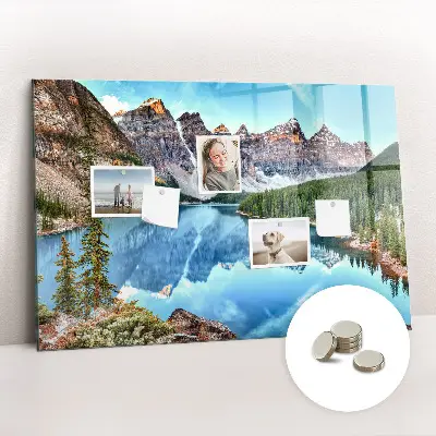 Mountain landscape magnetic wall board