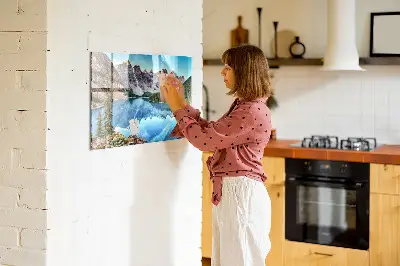 Mountain landscape magnetic wall board