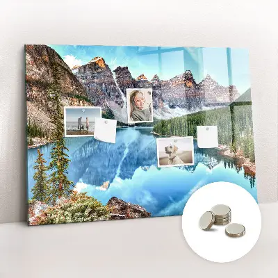 Mountain landscape magnetic wall board