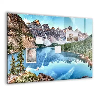 Mountain landscape magnetic wall board