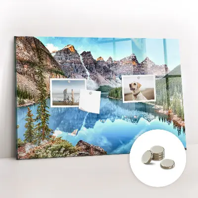 Mountain landscape magnetic wall board