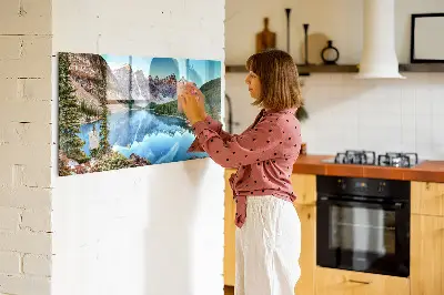 Mountain landscape magnetic wall board