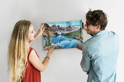Mountain landscape magnetic wall board