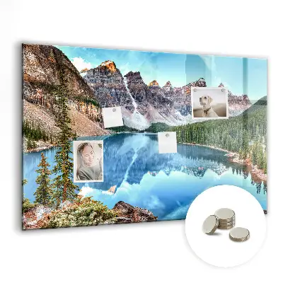 Mountain landscape magnetic wall board