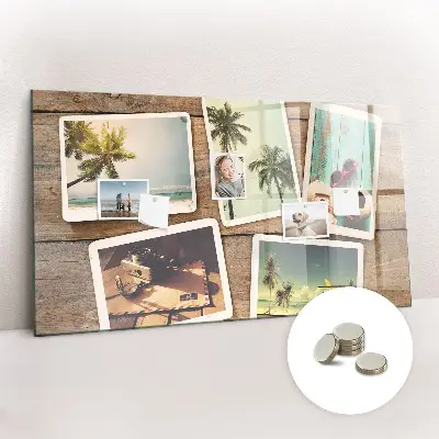 Magnet board Polaroid photos
