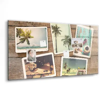 Magnet board Polaroid photos