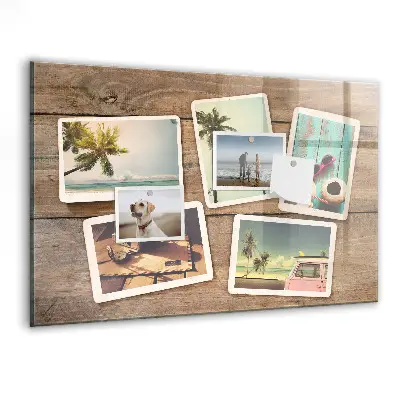Magnet board Polaroid photos
