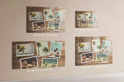 Magnet board Polaroid photos