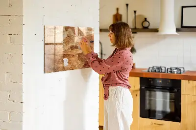 Magnetic wall board with wood texture