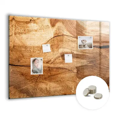 Magnetic wall board with wood texture