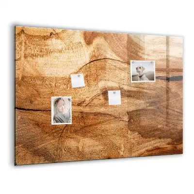 Magnetic wall board with wood texture