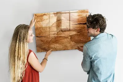 Magnetic wall board Wood texture