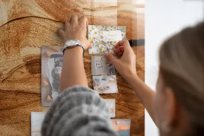 Magnetic wall board Wood texture