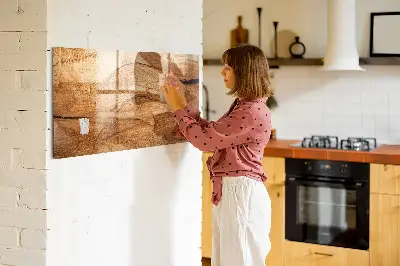 Magnetic wall board with wood texture