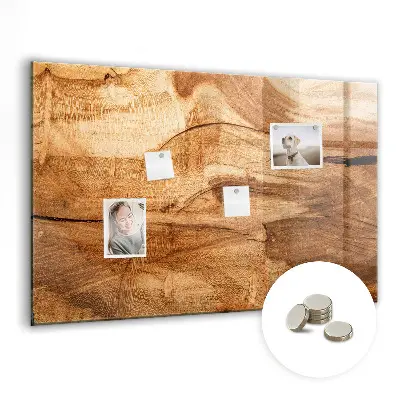 Magnetic wall board with wood texture