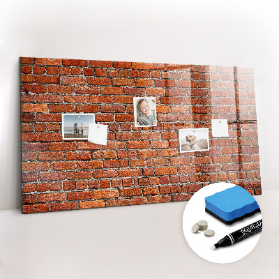 Magnetic board Old brick wall