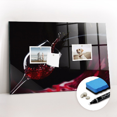 Glass dry erase board magnetic Wine