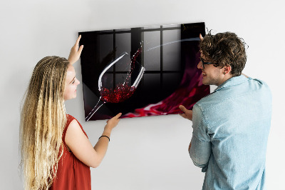 Glass dry erase board magnetic Wine