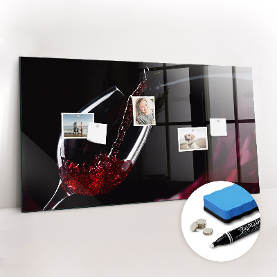 Glass dry erase board magnetic Wine