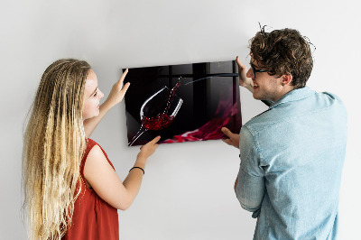 Glass dry erase board magnetic Wine