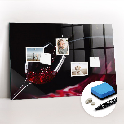 Glass dry erase board magnetic Wine