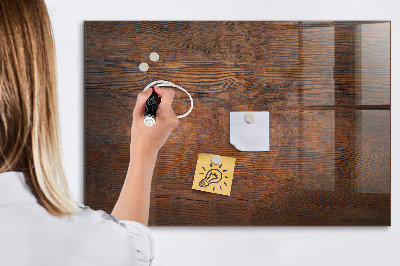 Magnetic glass board Old wood