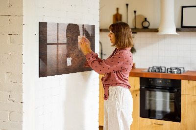 Magnetic marker board Old wood
