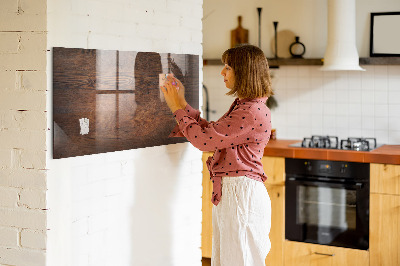 Magnetic glass board Old wood