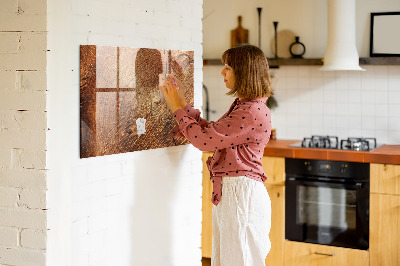 Magnetic marker board Old tree stump