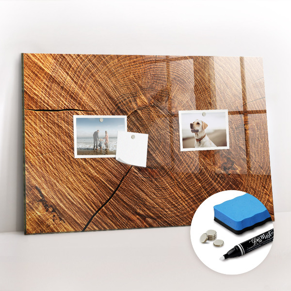 Glass dry erase board magnetic Decorative wood