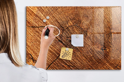 Glass dry erase board magnetic Decorative wood