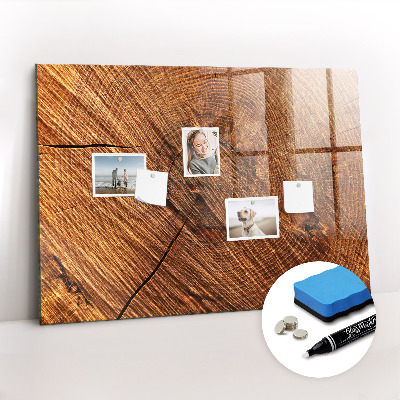 Glass dry erase board magnetic Decorative wood