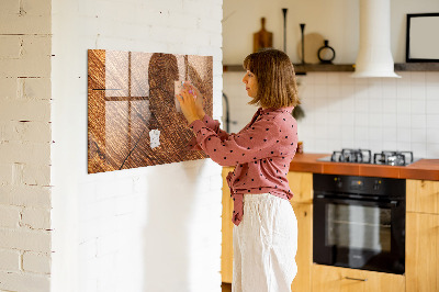 Magnetic board with magnets Decorative wood