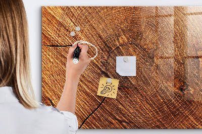 Glass dry erase board magnetic Decorative wood