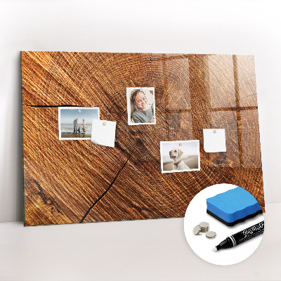 Glass dry erase board magnetic Decorative wood