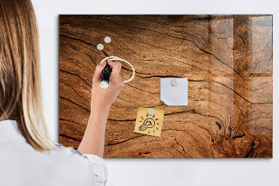 Magnetic glass board Old wood