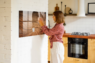 Magnetic glass board Old wood