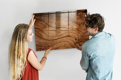 Magnetic marker board Old wood