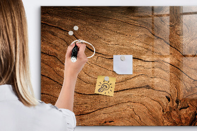 Magnetic glass board Old wood