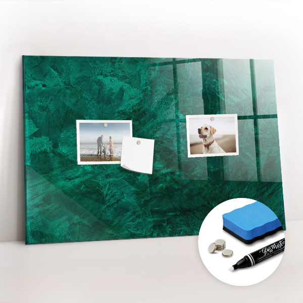 Glass dry erase board magnetic Emerald wall