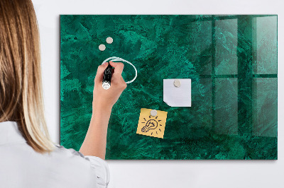 Glass dry erase board magnetic Emerald wall