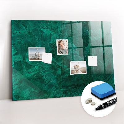 Glass dry erase board magnetic Emerald wall
