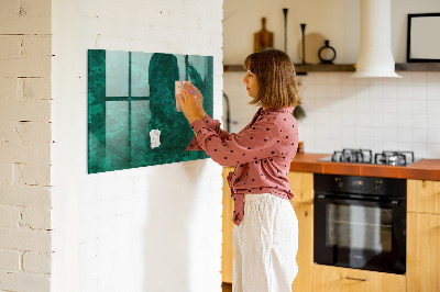 Glass dry erase board magnetic Emerald wall