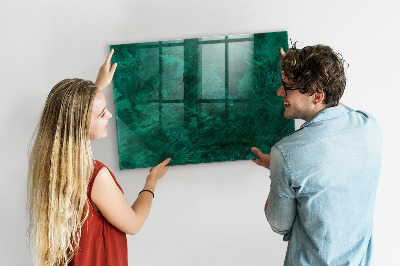 Glass dry erase board magnetic Emerald wall