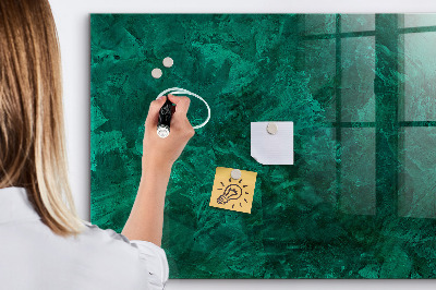 Glass dry erase board magnetic Emerald wall