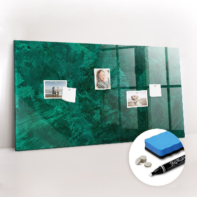 Glass dry erase board magnetic Emerald wall